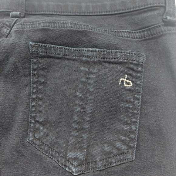 Rag & Bone Tattered Black Distressed Stretchy Jeans. Size 25 - Picture 8 of 12